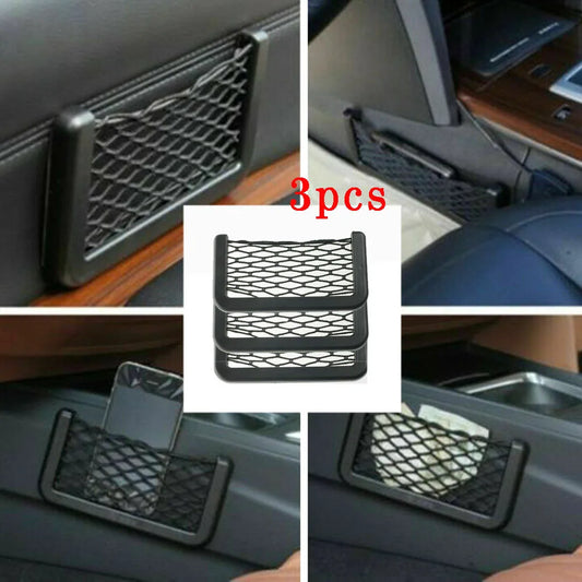 3STK Mesh Netz Tasche Universal Auto - 3er Set 30x20cm