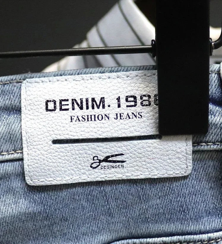 Jeans for Men Trousers Graphic Man Cowboy Pants with Pockets Cropped Korean Fashion Wide Leg Retro 2024 Trend Xs Cotton Regular