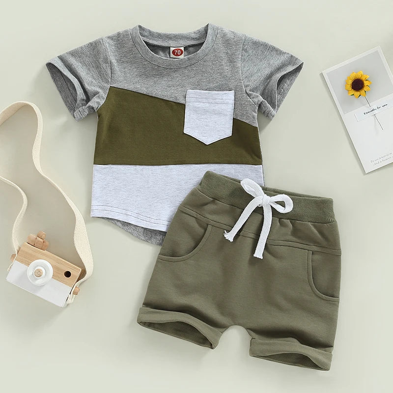 Canrulo Babyset Sommer Baumwolle Kurzarm - Gr 0-36M Elastik
