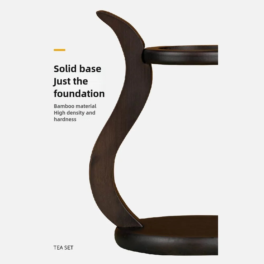 Tea Pot Glass Kettle Automatic Teapot with Strainer Magnetic Infuser Wood Holder Heat Resistant Coffee Pot Bowl Cups Set Jug 주전자