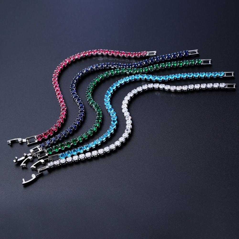 Mode Armband Strass Zart Exquisit Mehrfarbig Funkelnd Dress-up Hinreißend Tennis Armband Frauen Handgelenk Schmuck
