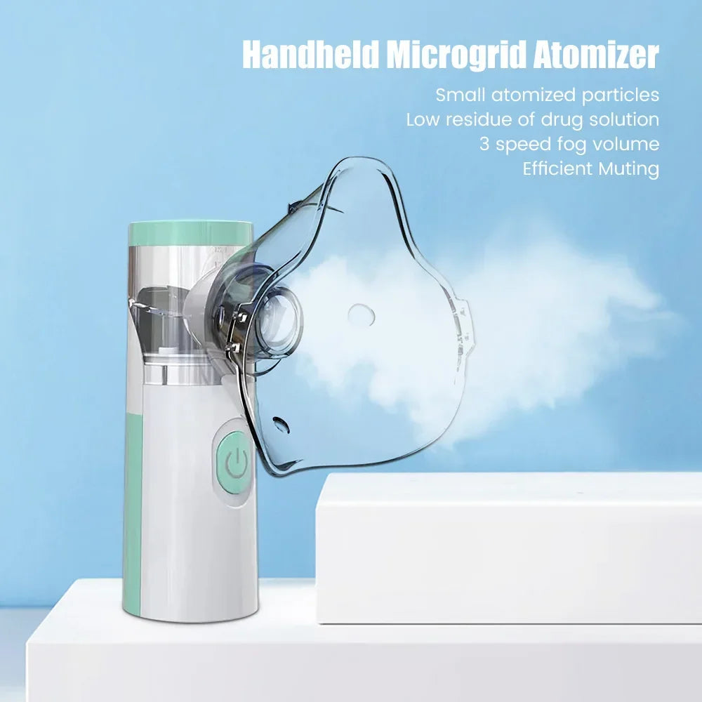 Mini nebulizator portabil silențios inhalator portabil cu ultrasunete nebulizator medical inalador atomizor bebeluși copii adulți pentru tuse astm