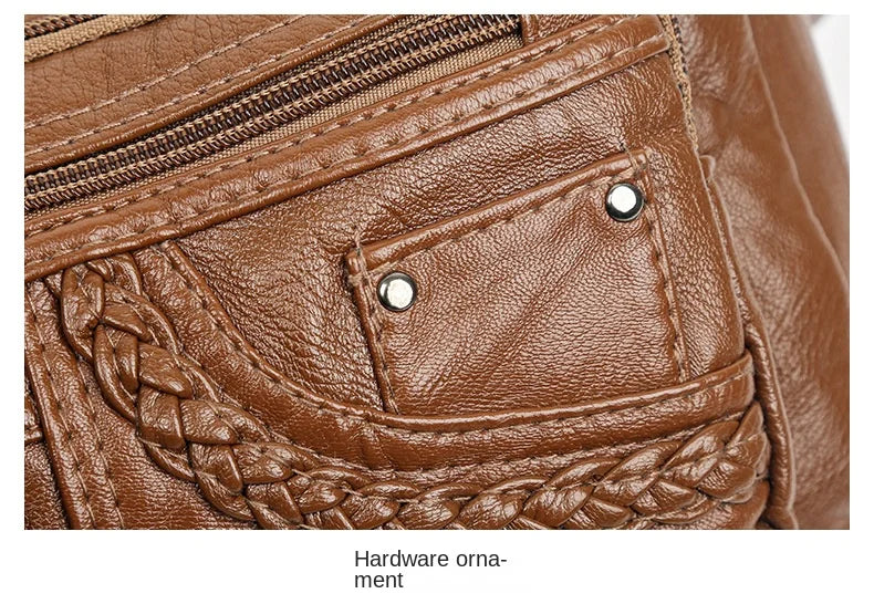 Geantă de umăr Crossbody nouă, din piele spălată moale, geantă mini pentru femei, geantă versatilă