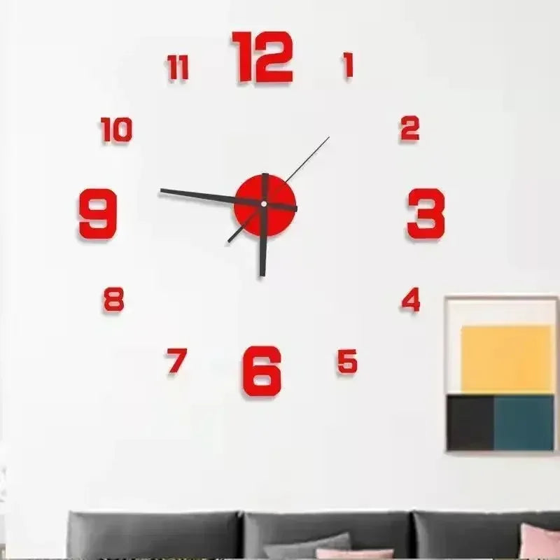 Creative Frameless DIY Wall Clock Wall Decoration Home Silent Clock Living Room Office Wall Decoration Art Bedroom Decor Modern