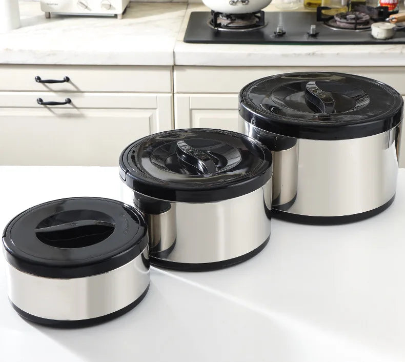 Large Capacity Commercial Portable Insulated Pot with Rice and Household Three Piece Set Insulated Bucket