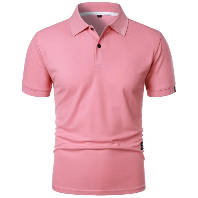 Neu Einfarbig Polo Shirt 2025 - Männer Kurz Ärmel Knopf T-Shirts Kragen - Leichtgewicht Streetwear Sport Casual Tops