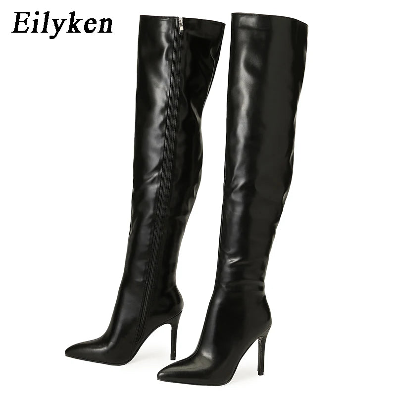 Damen-Stiefel 2025: Elegant-Vintage Over-Knee - Trendy Lady Collection