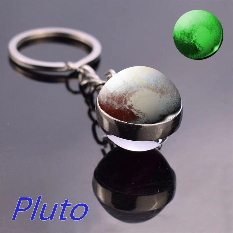 Schlüsselanhänger 2025: Solar-System Glow-Dark - Galaxy Nebula Collection