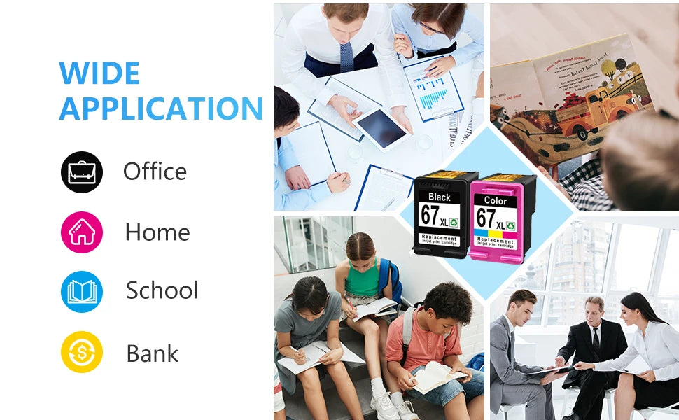 ShinColor HP 67XL Ink Cartridges HP Deskjet 2700 ink cartridge for Envy Series 4200 6020 6030 6400 6430