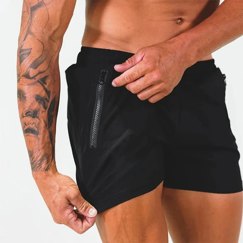 Herren Schwimmhose 2025 - Reißverschluss-Taschen Mesh-Futter Schnelltrocknend Board Shorts