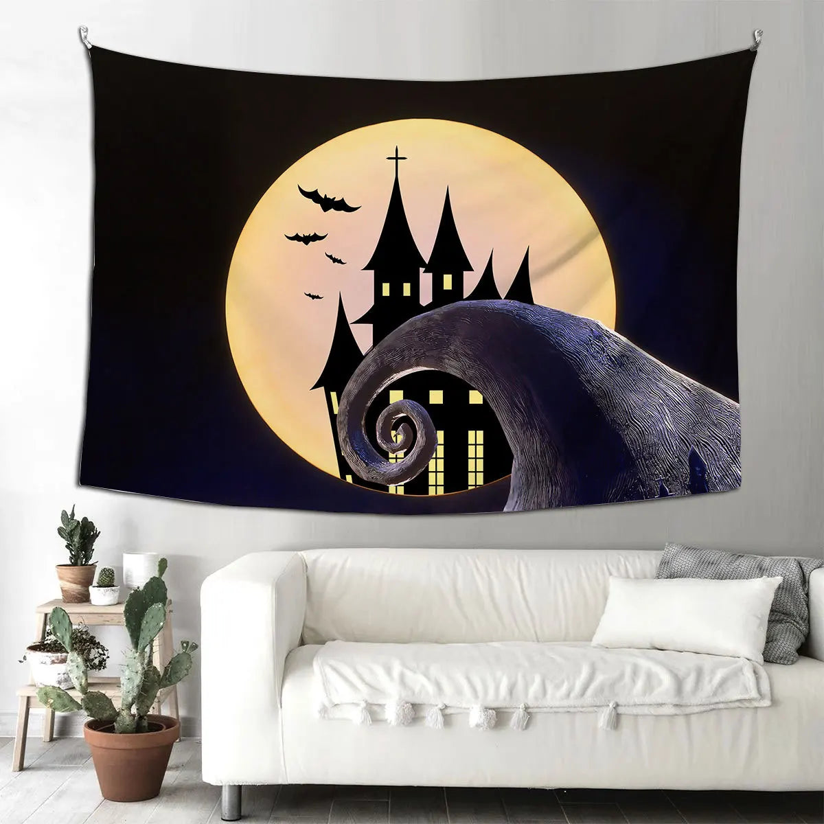 Home Decor Art Nordic Christmas Santa Claus Halloween Tapestry Room Wall Hanging tapeçaria de natal