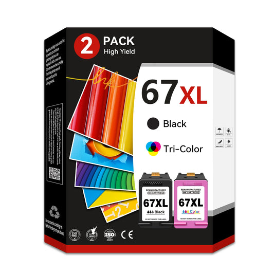 ALIZEO 67XL 67 Ink Cartridge For HP67 Compatible Deskjet 1225 2732 2752 2755 Deskjet plus 4140 4152 4155 4158 Inkjet Printer