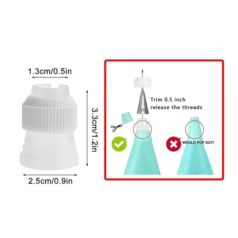 BCMJHWT Spritztüllen Set Silikon - 16 Stück 1 Beutel