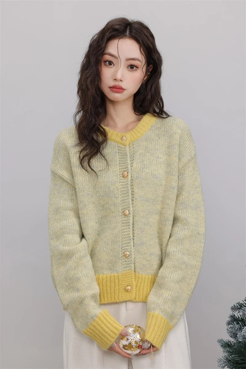 tumao Classic Lose Strickjacke - Damen One Size, Langarm