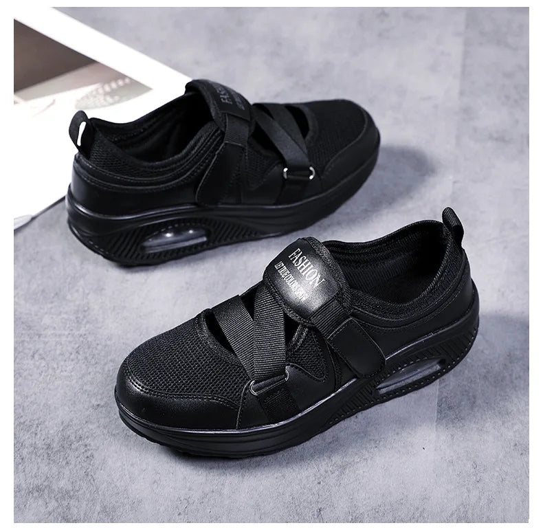 Women's Shoes 2022 Fashion Breathable Wedge Air Sneakers Lightweight Platform Sport Shoes Summer Woman Vulcanize Shoes
