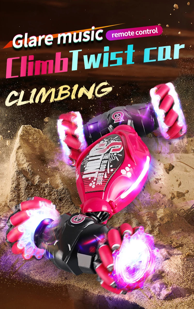 Mașină RC 4x4 cu telecomandă, cărucior cu gesturi detectabile, 1/12, RC Drift Car cu lumină LED, deformare, jucării inedite pentru copii