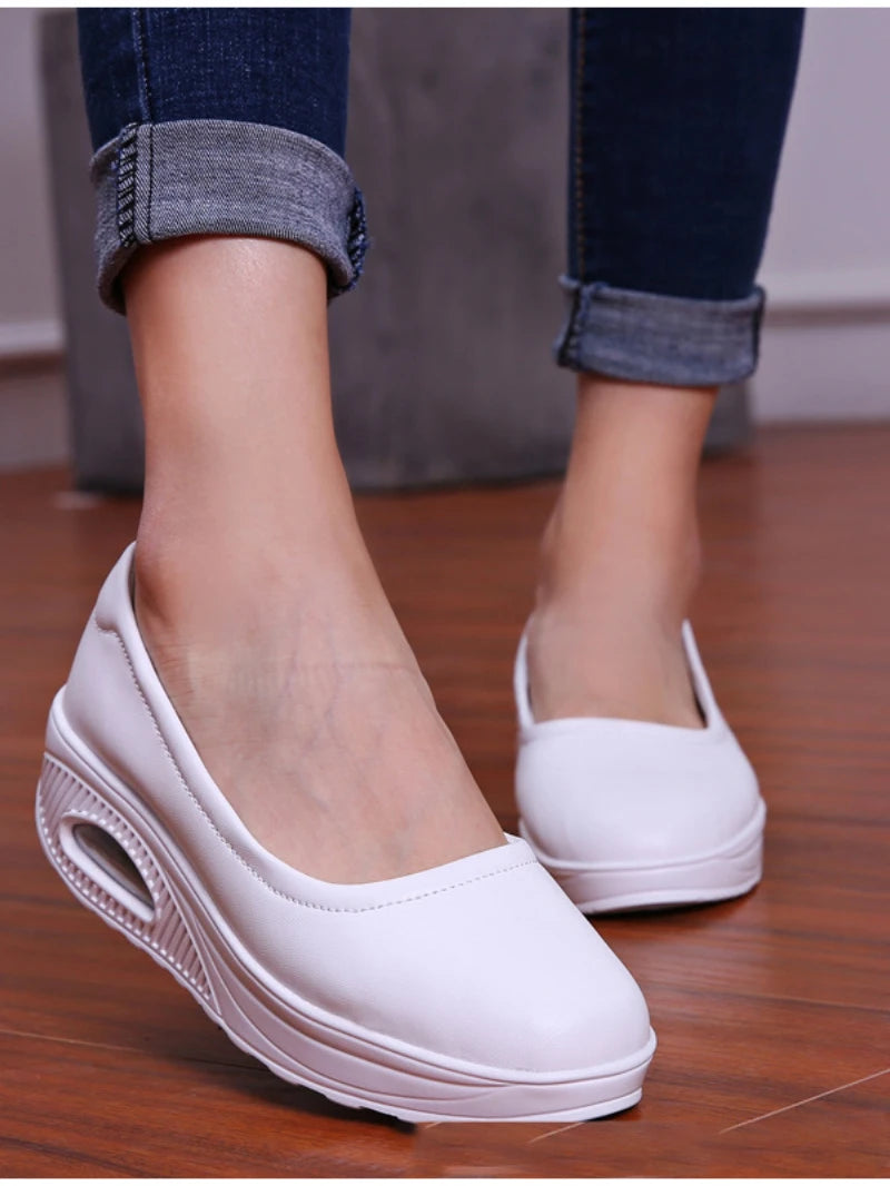 QRLQHY HFD8224 Pantofi sport confortabili - Material plat din cânepă 1 cm