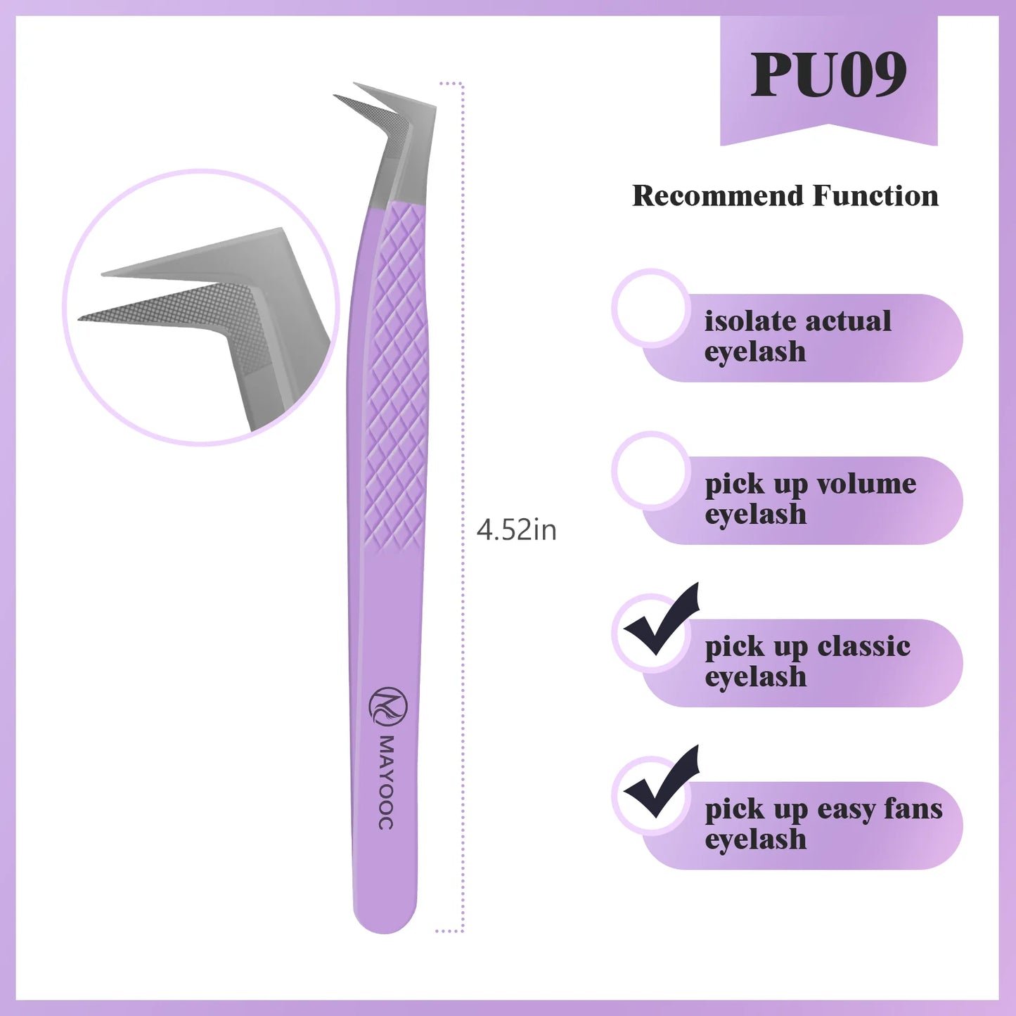 Eyelash Extensions Tweezers  With Fiber Tips Lash Artists High Precision Superhard Anti-Static Tweezer Makeup Tools Custom Logo