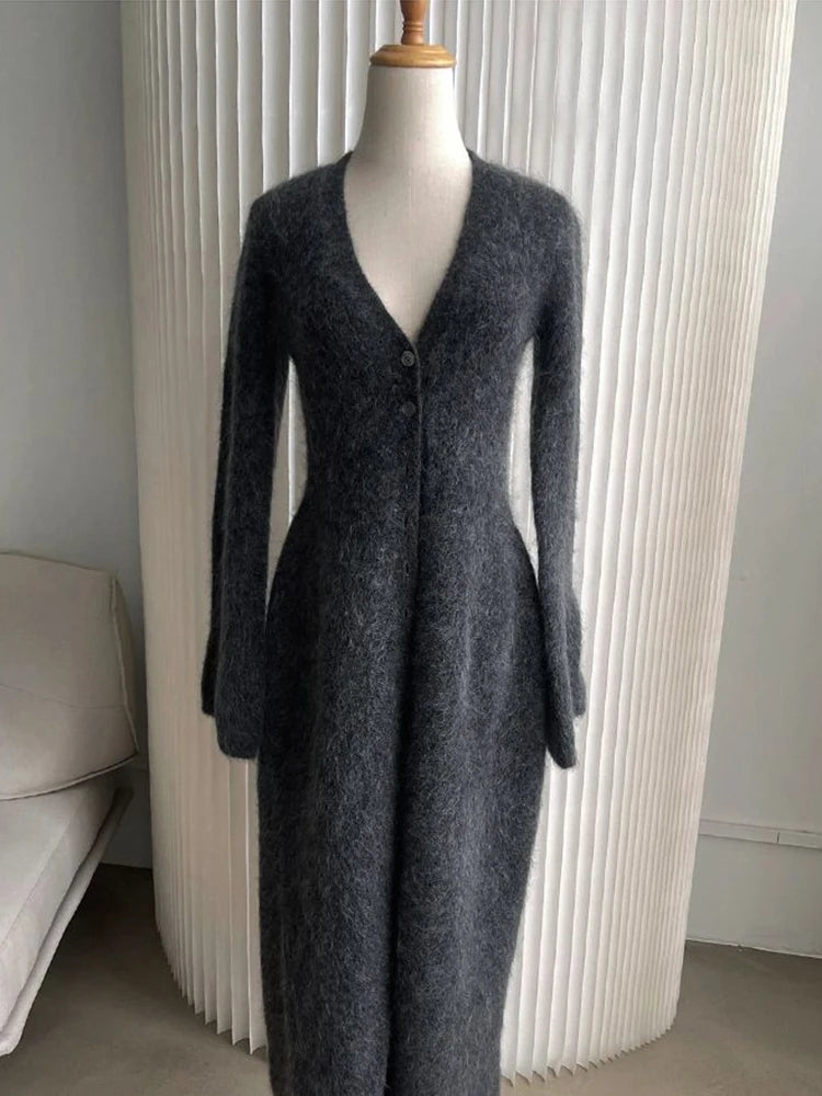 KBATCN V-Neck Lange Locker Cardigan - Länge 26 Zoll, Gewicht 120 bis 220 g pro Quadratmeter, Passform Regular