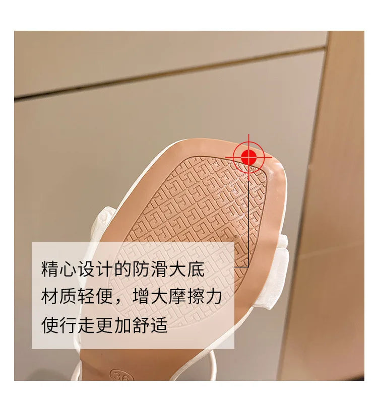 Elegant Women Crystal Shoes Summer Pumps Sandals Jelly Slippers Open Toe High Heels Women Slippers Shoes Heel Clear Sandals