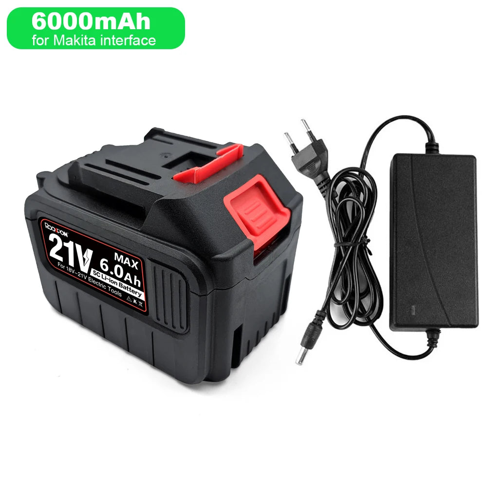 Rechargeable Battery for 18v Makita Lithium Ion Battery,2Ah 4Ah 6Ah Capacity for Makita 18-21V Battery Electric Power Tools Uses