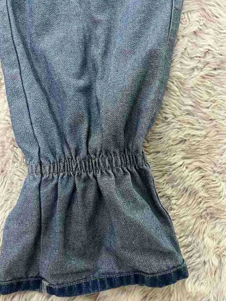 Fujian Streetwear Zweiteiler elegant Denim - Größe S M 71 80