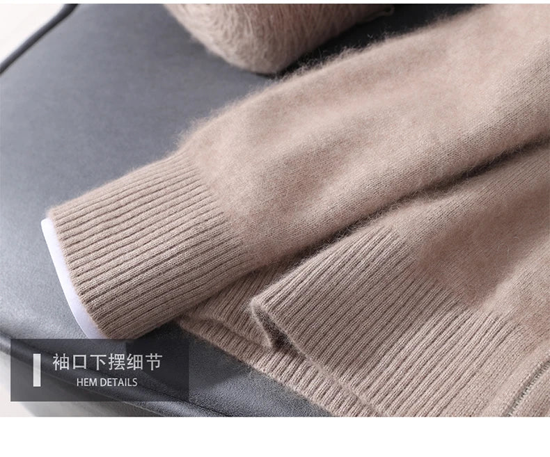 Snaoutofit Stehkragen Reißverschluss - Nerz Kaschmir M