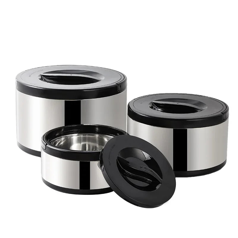 Large Capacity Commercial Portable Insulated Pot with Rice and Household Three Piece Set Insulated Bucket