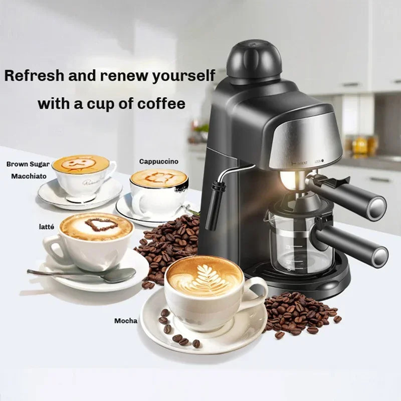 Elektrisch Italienisch Kaffeemaschine 5 Bar Professional Espresso Kaffee Maker Automatisch Semi Automatisch Espresso Cappuccino 220V EU Stecker