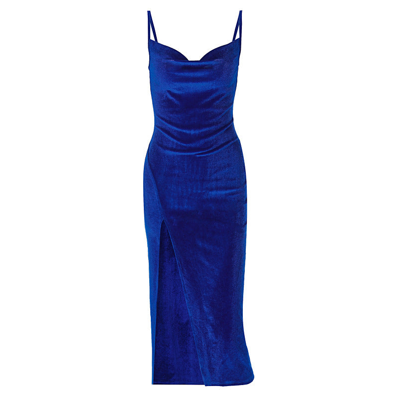 Hirigin Abendkleid Samt Bodycon - Mini Schulterfrei Slim