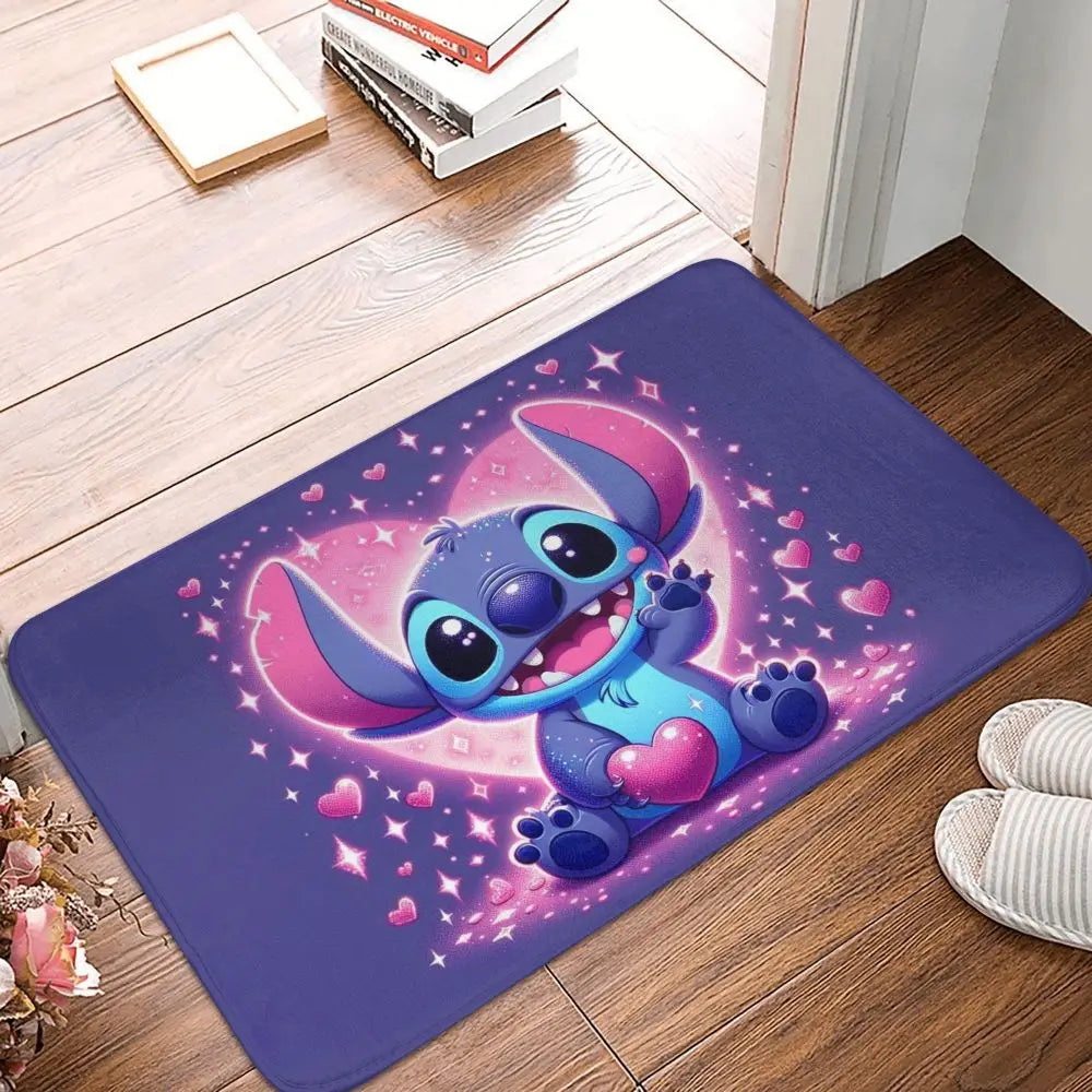 Custom Cartoon Stitch Floor Door Kitchen Bathroom Mat Anti-Slip Outdoor Doormat Bedroom Balcony Entrance Rug Carpet Footpad