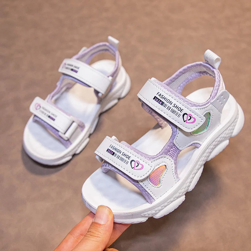 Mädchen Sandalen 2025 Neuer Sommer - Prinzessin Weiße Party Kinder Sandalen - Platform Baby Casual Strand Schuhe Rutschfest