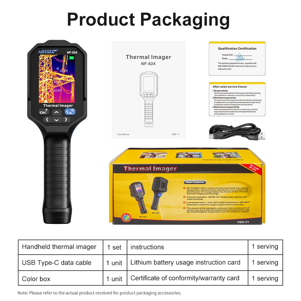 NOYAFA Infrarot Wärmebildkamera 120x90 Thermal Imaging Camera NF-524 Thermal Imager Pipeline Leak Automotive Inspect Tools