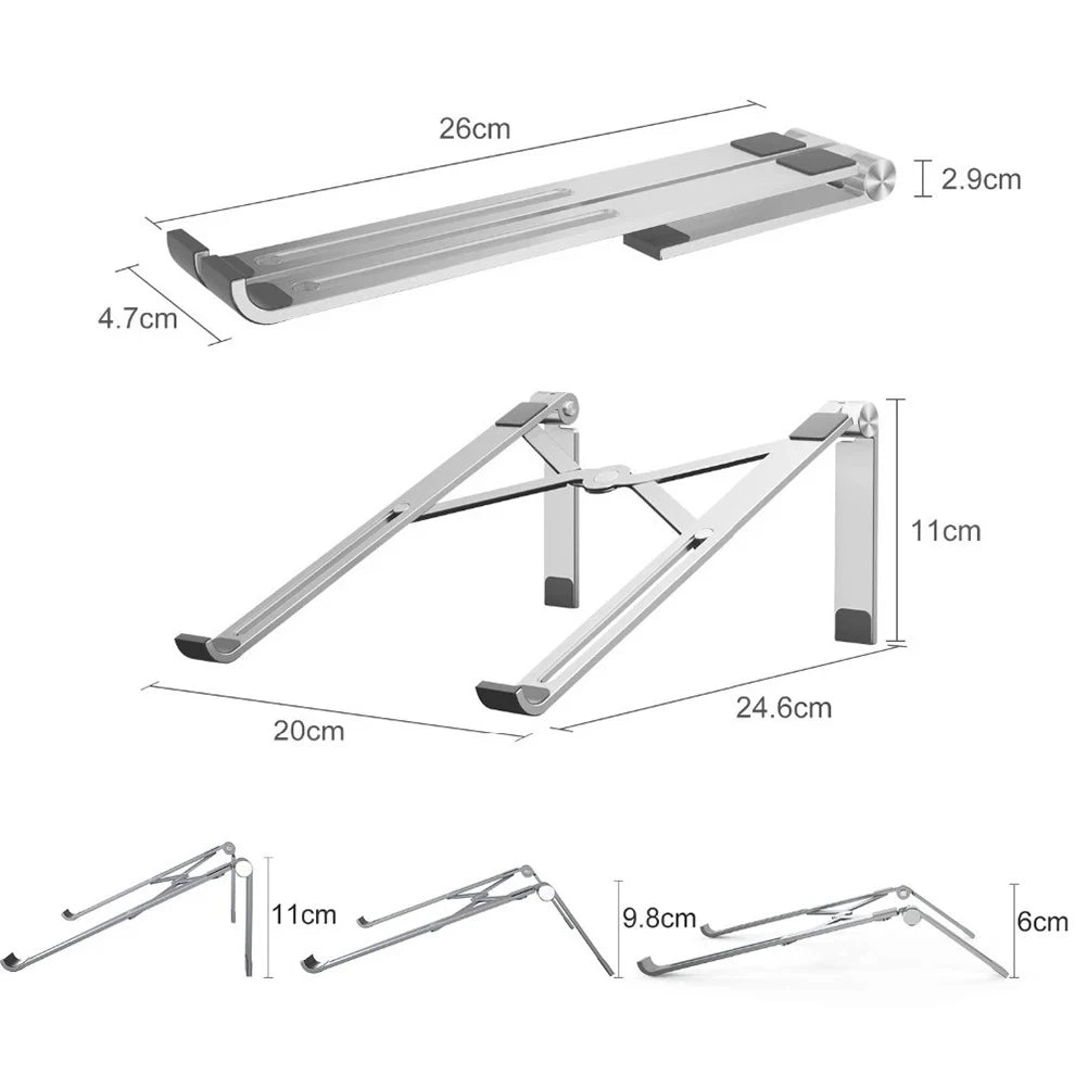 Laptop-Ständer 2025: Aluminum Folding Adjustable - Portable MacBook Notebook Collection