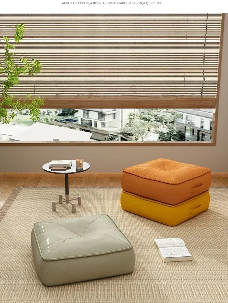 Hubei Dickes Bodenkissen - Größe 40x40 cm, Dicke 8 cm, Samt