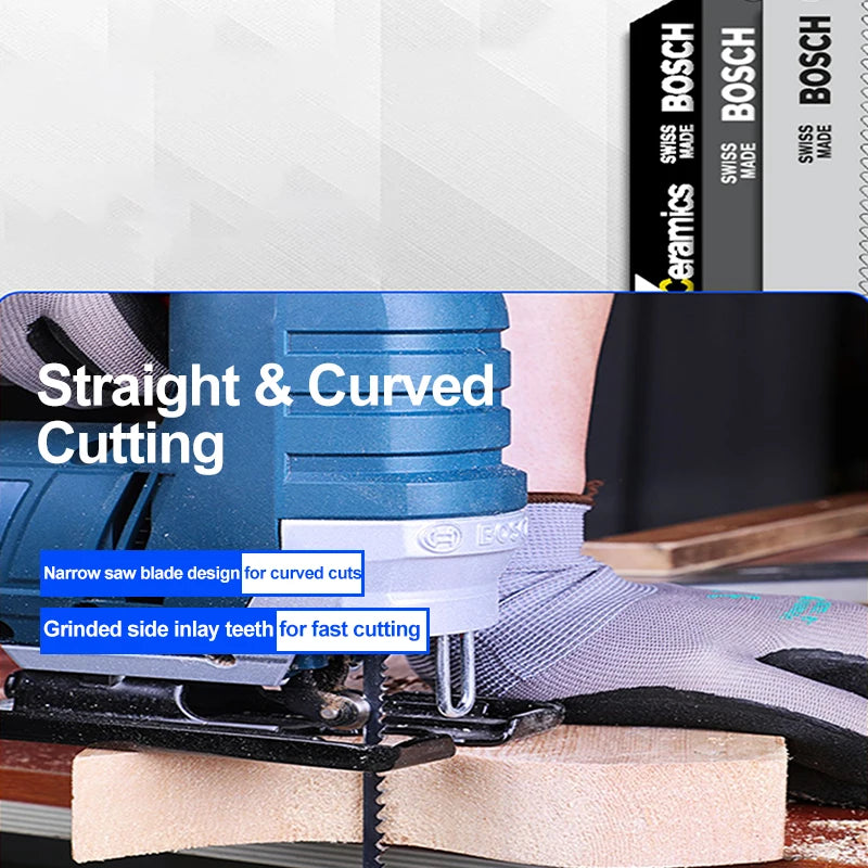 Bosch Jigsaw Blade Straight Cutting Tools Jig Saw Blade Metal Steel Wood Assorted Saw Blades Woodworking Tool Curved Saw Blade