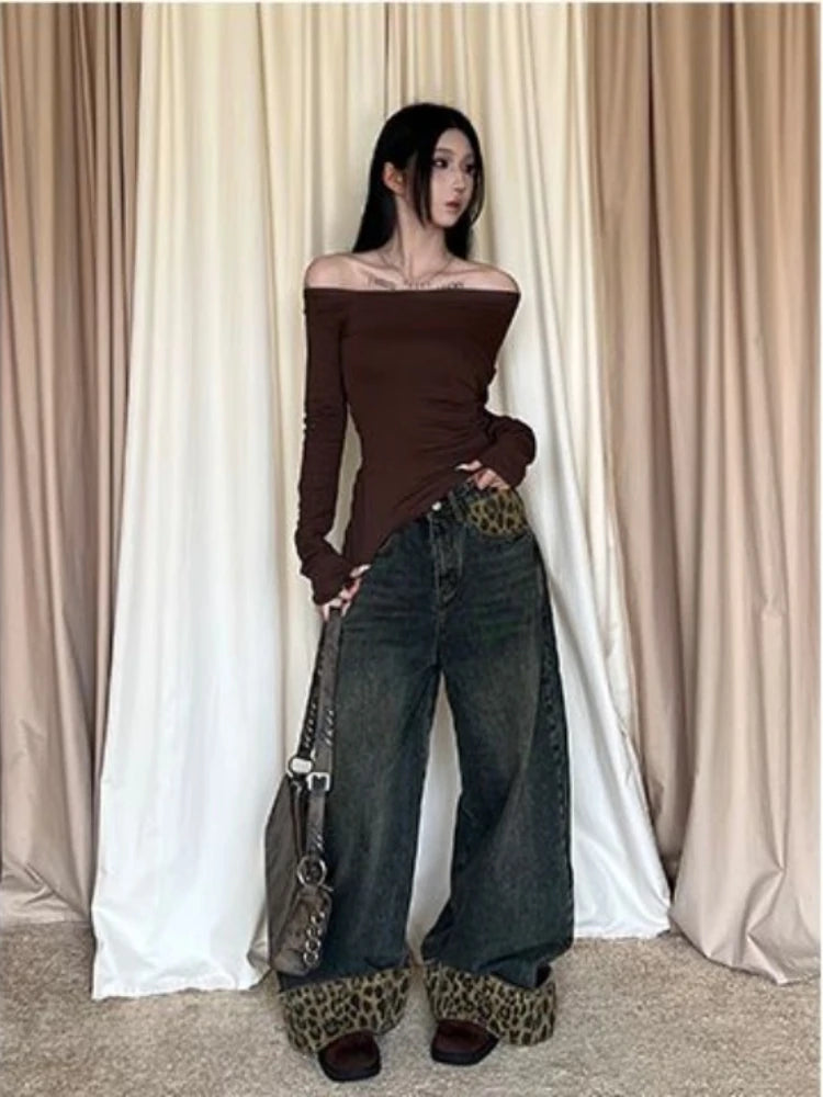 Blugi Nomikuma Leopard Retro - Mărimi S-XL Denim Regular