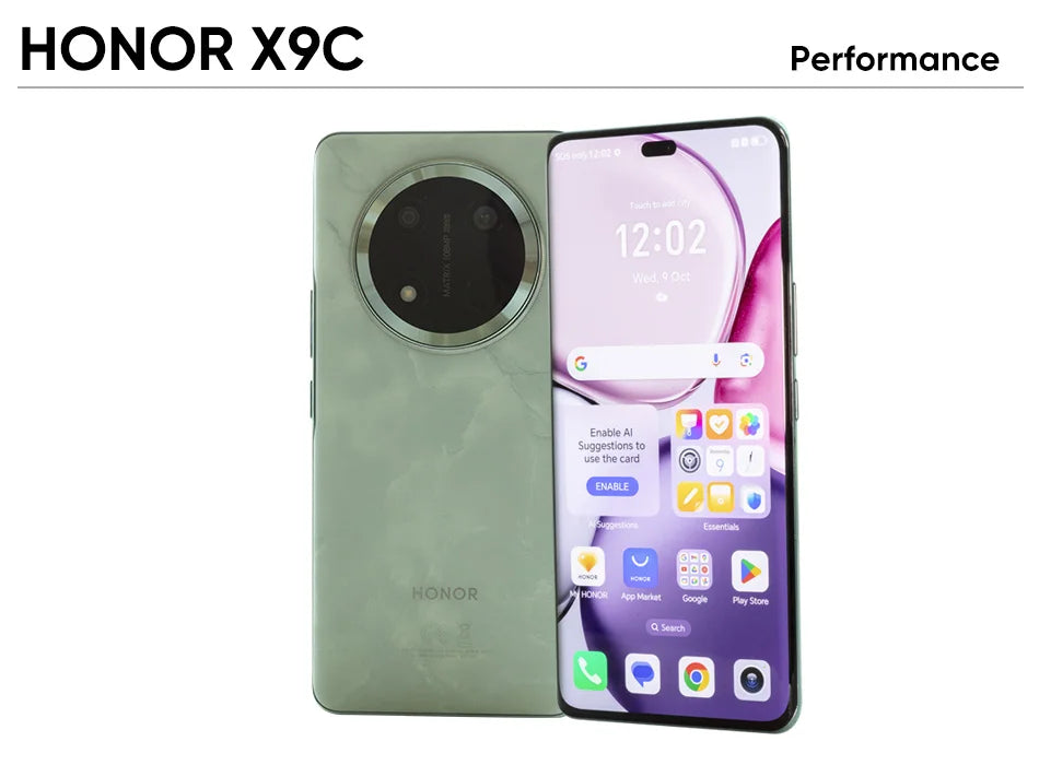 Smartphone HONOR X9c 5G - 12 GB RAM, 256 GB stocare, ecran de 6,78 inci, rată de reîmprospătare de 120 Hz, ecran curbat, cameră principală de 108 MP, sistem triplu de camere, baterie de 6600 mAh, Android 14, conectivitate 5G, dual SIM