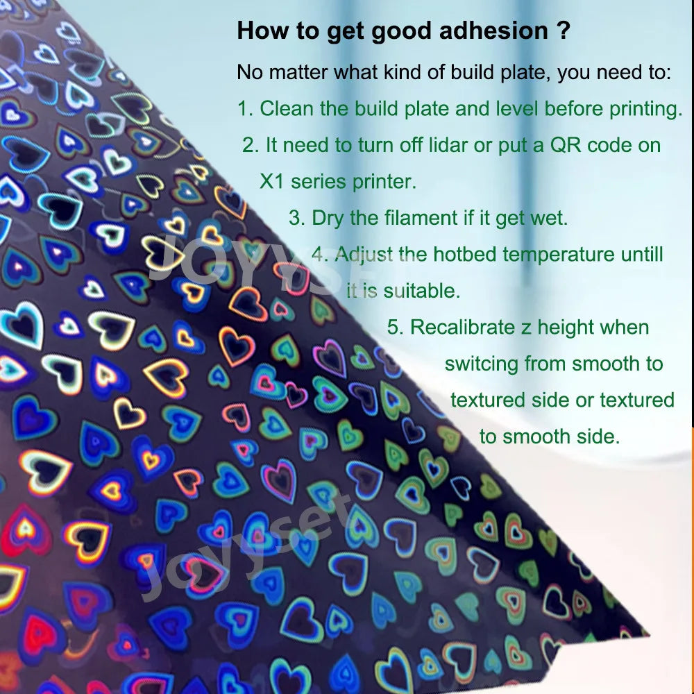 JOYYSET X1c glatte Bauplatte - 257x257mm, PEI, 3D-Drucker