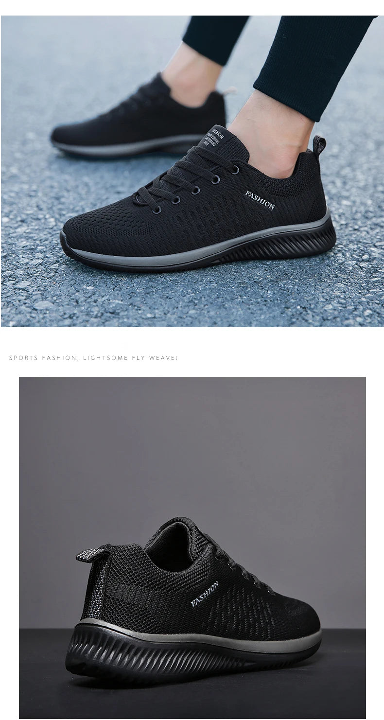 Men Running Walking Knit Shoes Fashion Casual Sneakers Breathable Sport Athletic Lightweight Men Sneakers Casual Shoes