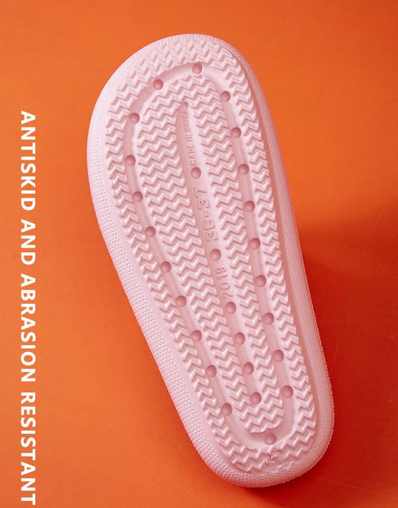 Mode Schnalle Dick Plattform Hausschuhe Frauen Heim Weich Sohle EVA Cloud Slides Sandalen Frau 2025 Sommer Rutschfest Strand Flip Flops