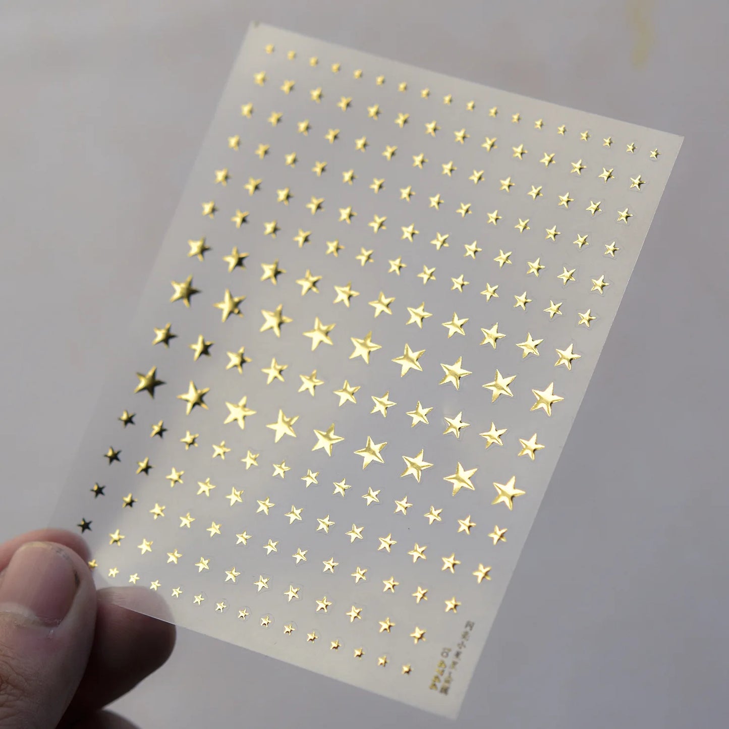 Autocolante pentru unghii RhstoeChoice 5D cu margine aurie - inimă, lună, stea