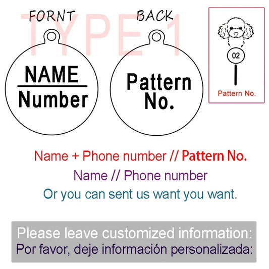 PAWFECT Anpassen Hund Katze ID Tag 2025: Graviert Personalisiert Haustier Halsband Anhänger - Name Knochen Schlüsselring Halskette Welpen Edelstahl Dropshipping - Golden Bridge Store