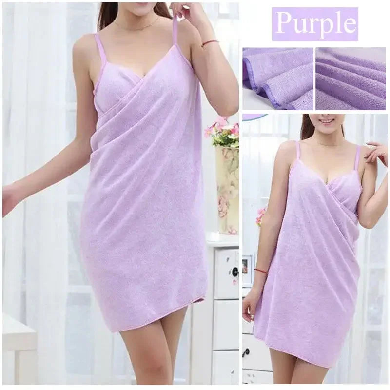 Wearable Towel Ladies Shower Spa For Adults Beach Soft Bath Towel for Women Microfiber Bathrobe Bath and Sauna Towels