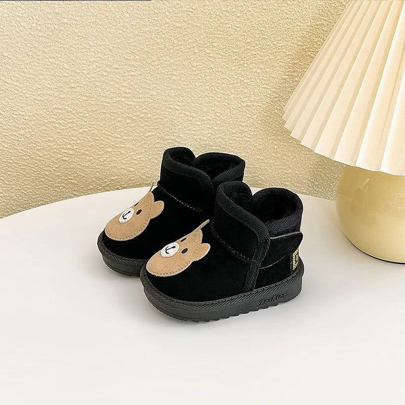 Kinder-Schneestiefel für Mädchen und Jungen, 2025, Winter, neue Mode, koreanischer Stil, weicher Boden, rutschfest, vielseitige Außenstiefeletten