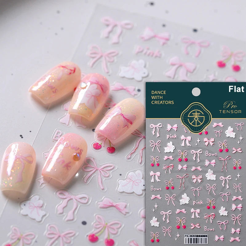 Autocolante pentru unghii RhstoeChoice 5D cu margine aurie - inimă, lună, stea