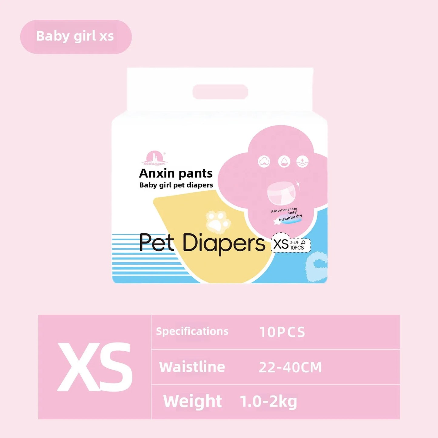 Choice Welpenwindel wasserdicht - 12 Stk verstellbar M