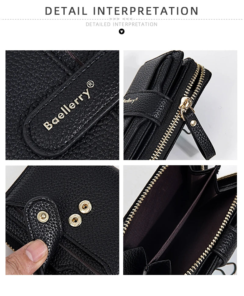 Neue Kurz Frauen Reißverschluss Geldbörsen Große Kapazität Karten Halter Marke Weiblich Portemonnaies Qualität Münz Tasche Foto Halter Geldbörse Für Mädchen