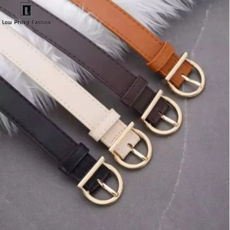 Women's Belt Fashion Pin Buckle Thin Belt Genuine Luxury Soft Belt Women With Cargo Pants Jeans Windproof Belt Pu Leather Belt