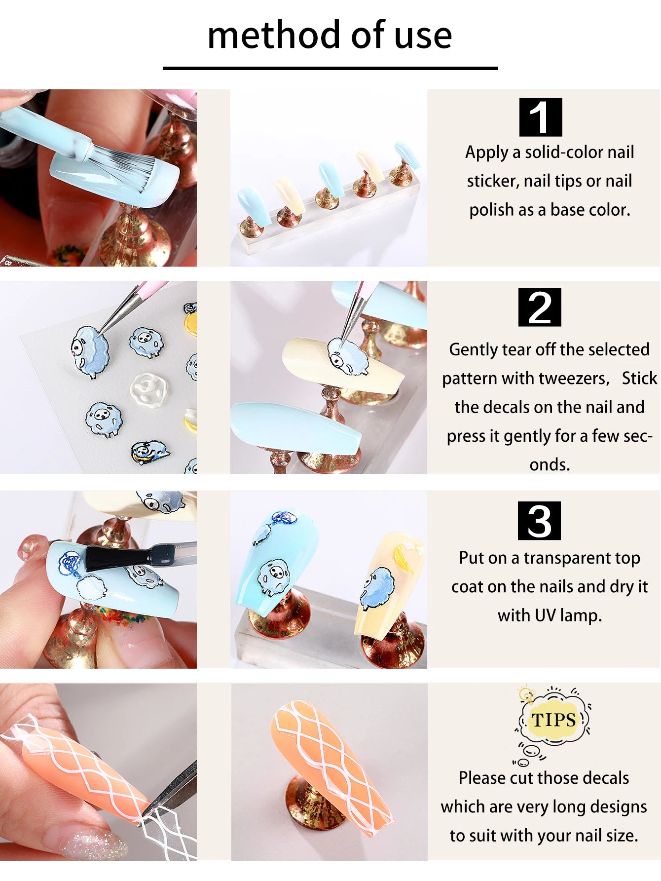 2 buc autocolante unghii gotice 5D - autoadezive 2 bucăți 3 x 1,5 cm